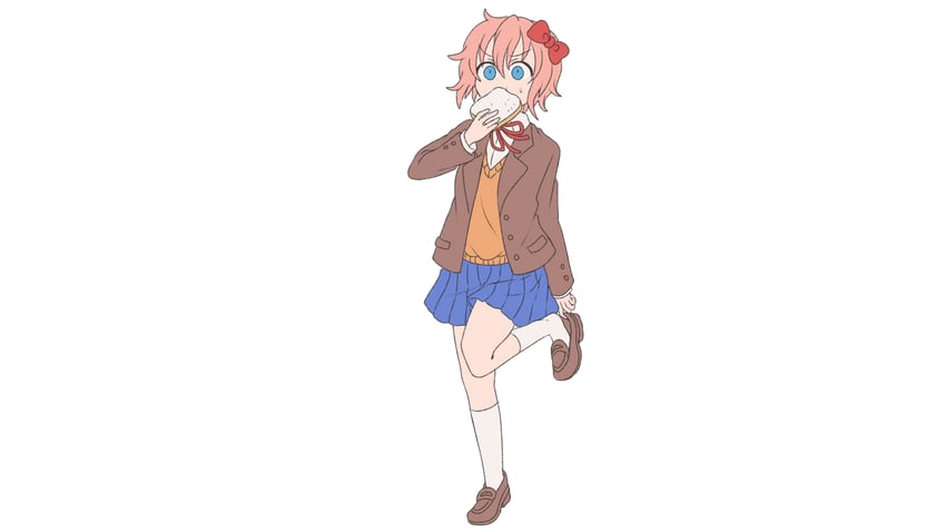 sayori (doki doki literature club and 2 more) drawn by misogi_ria