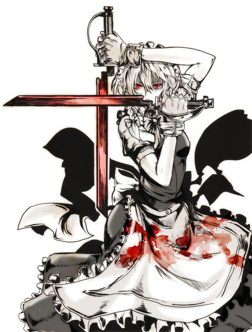 izayoi sakuya (touhou and 1 more) drawn by itosiki_zetu