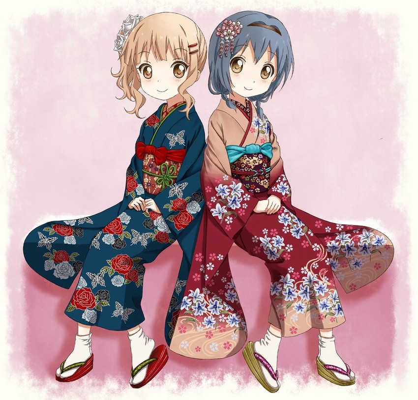 oomuro sakurako and furutani himawari (yuruyuri) drawn by takahashi_(dega_mo)