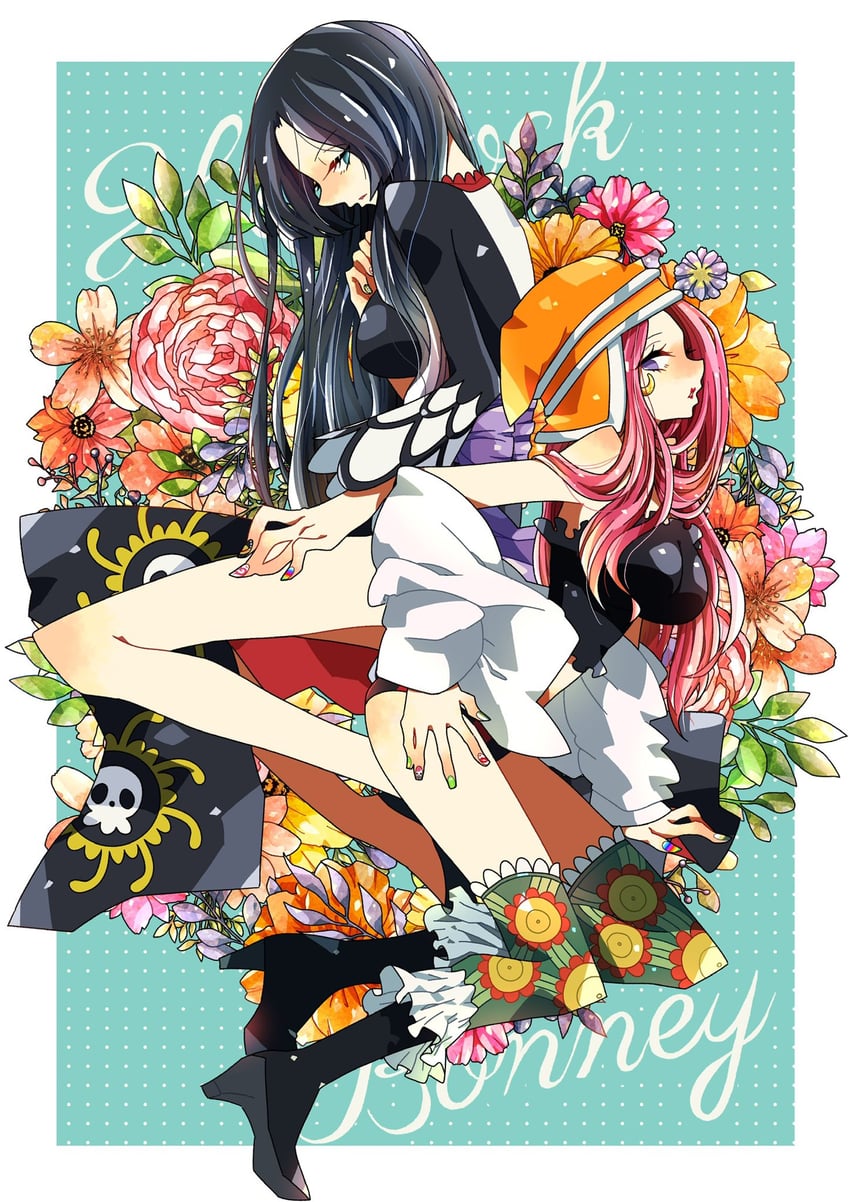 boa hancock and jewelry bonney (one piece and 1 more) drawn by noise_pp