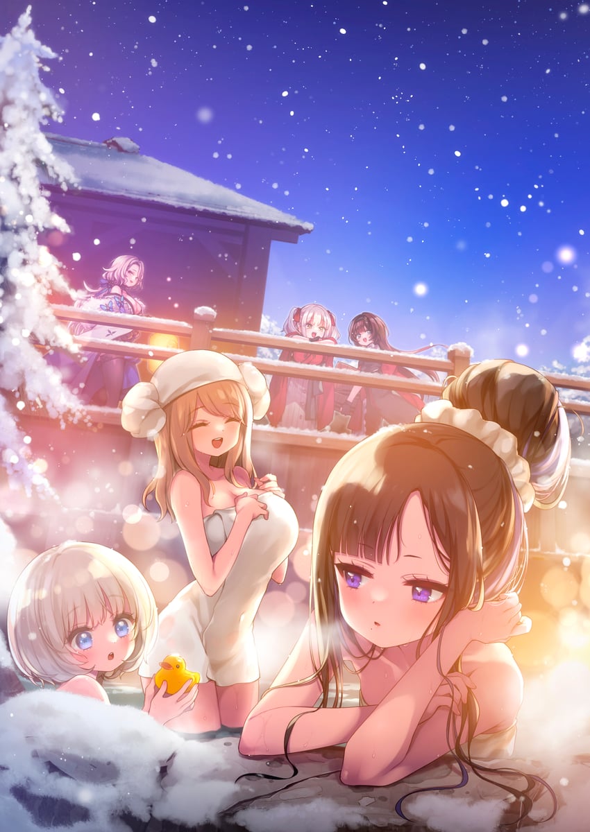 ludmilla, emma, eunhwa, vesti, mica, and 1 more (goddess of victory: nikke) drawn by fummy