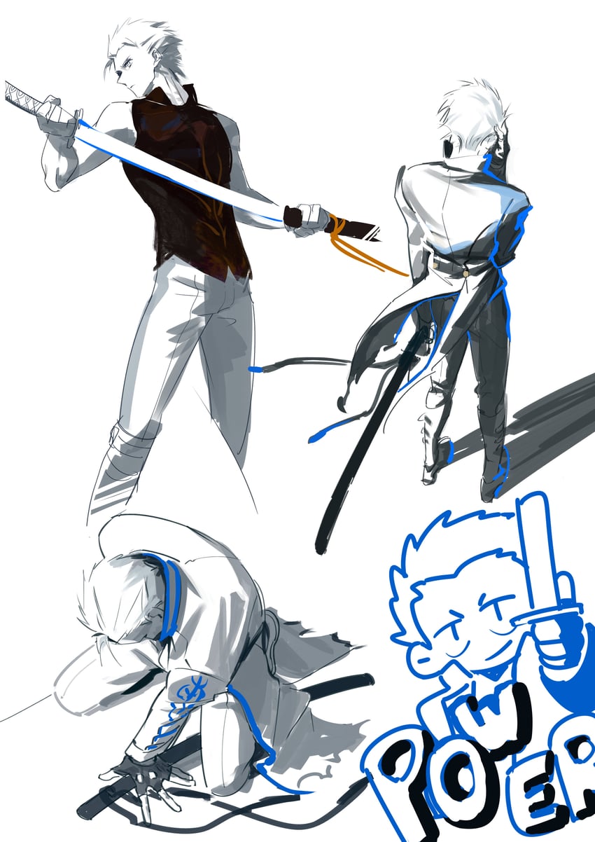 vergil (devil may cry and 1 more) drawn by lambopants