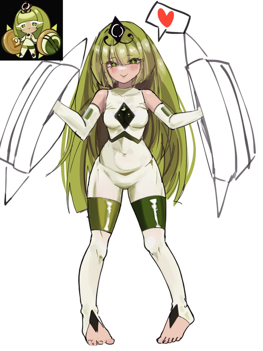 green tea mousse cookie (cookie run and 1 more) drawn by gutan_(gugangtan)