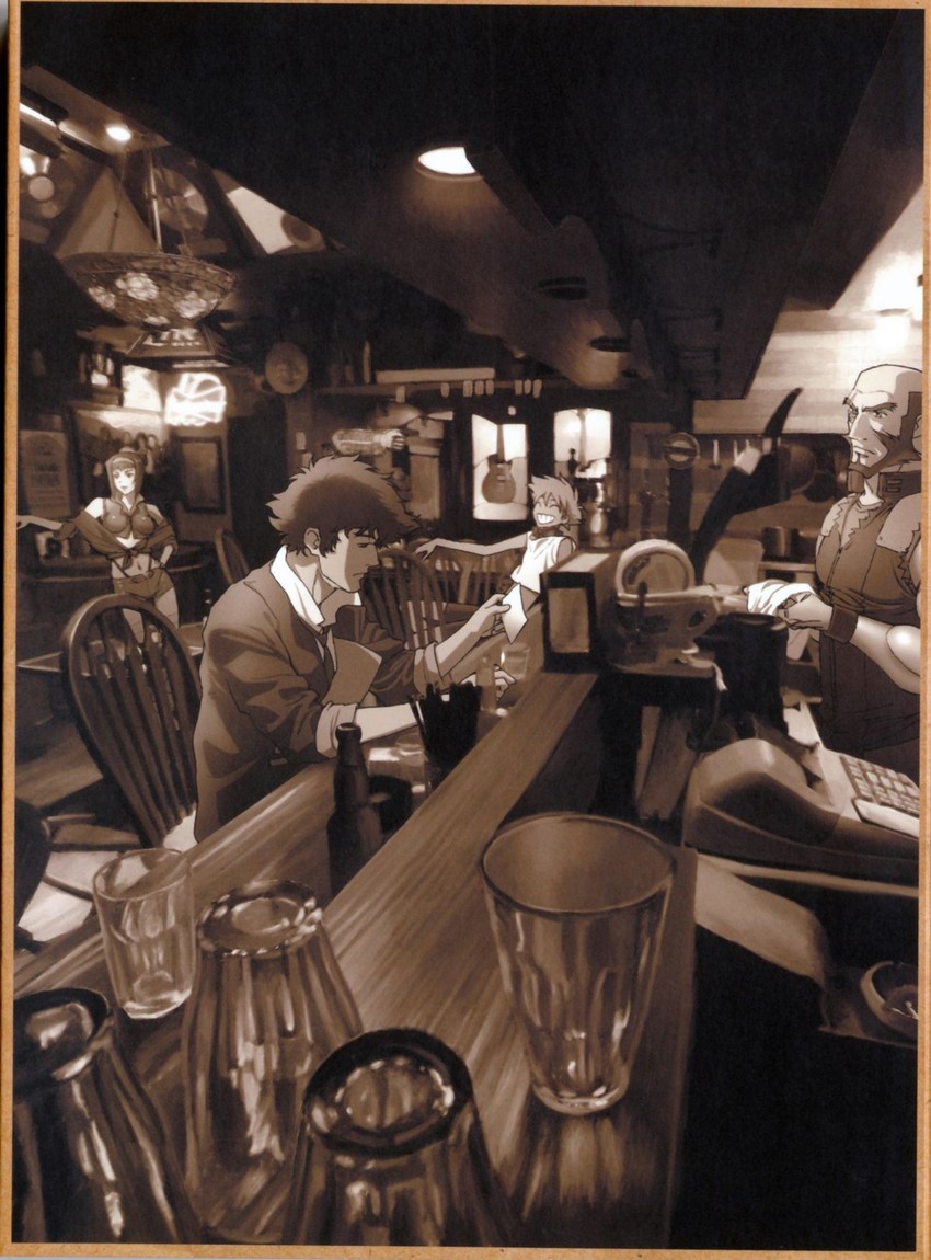 faye valentine, spike spiegel, edward wong hau pepelu tivrusky iv, and jet black (cowboy bebop and 2 more)