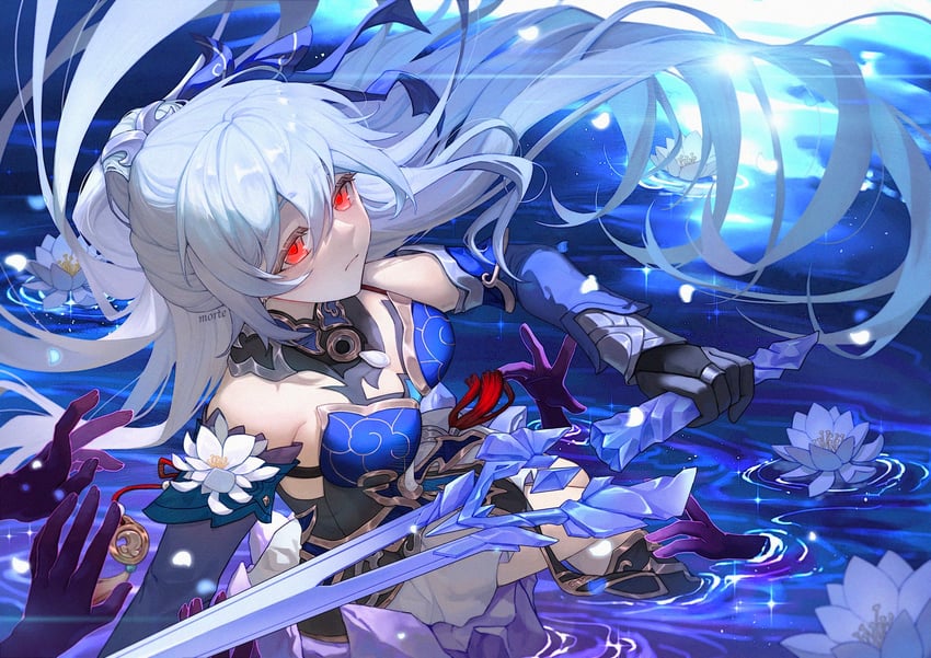 jingliu (honkai and 1 more) drawn by morte_(morte00097530)