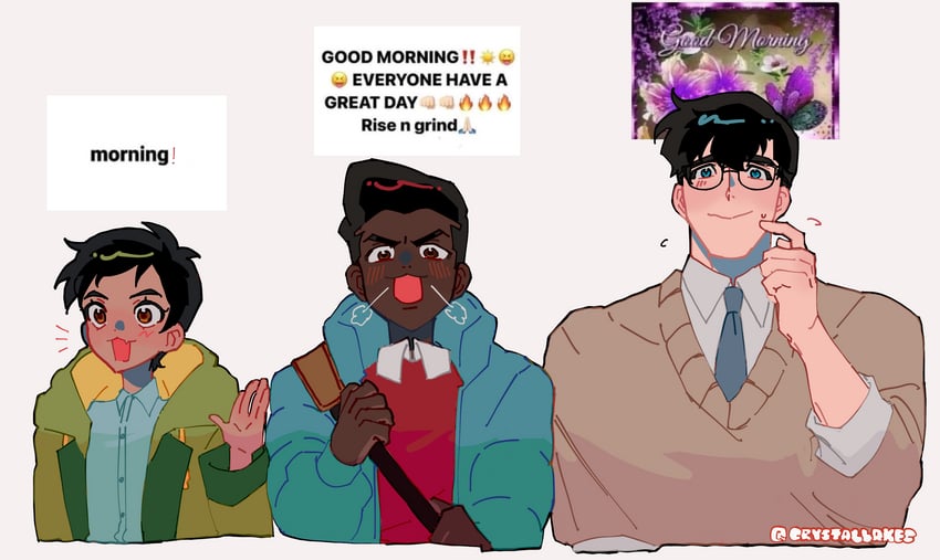 clark kent, lois lane, and jimmy olsen (dc comics and 2 more) drawn by crystallakec