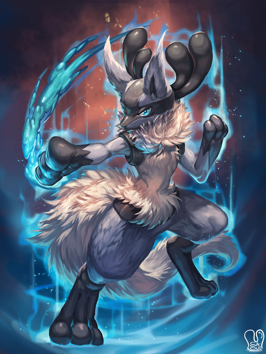 lucario (pokemon) drawn by sa-dui