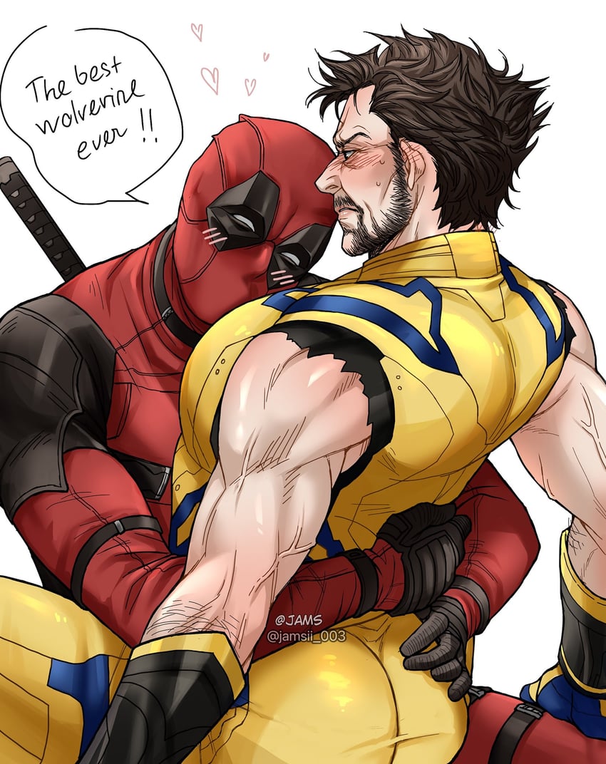 wolverine and deadpool (marvel and 4 more) drawn by jams
