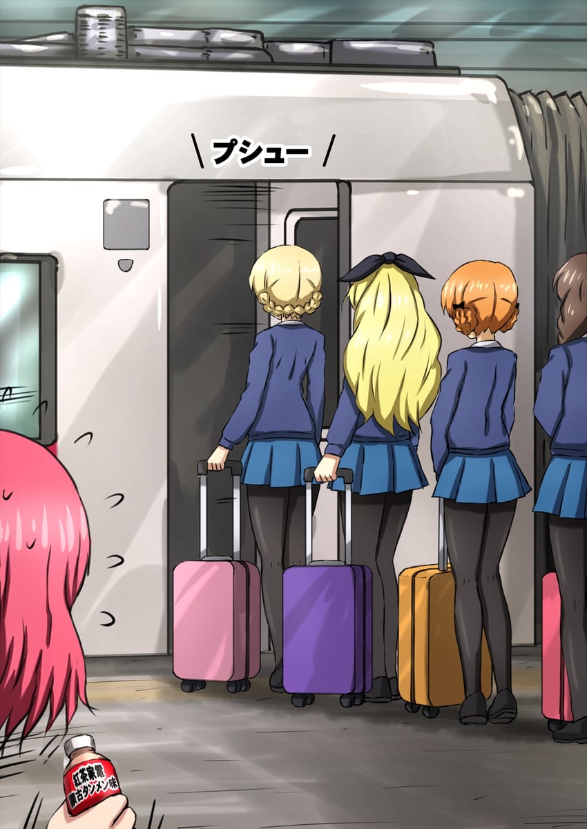 darjeeling, orange pekoe, rosehip, assam, and rukuriri (girls und panzer) drawn by omachi_(slabco)