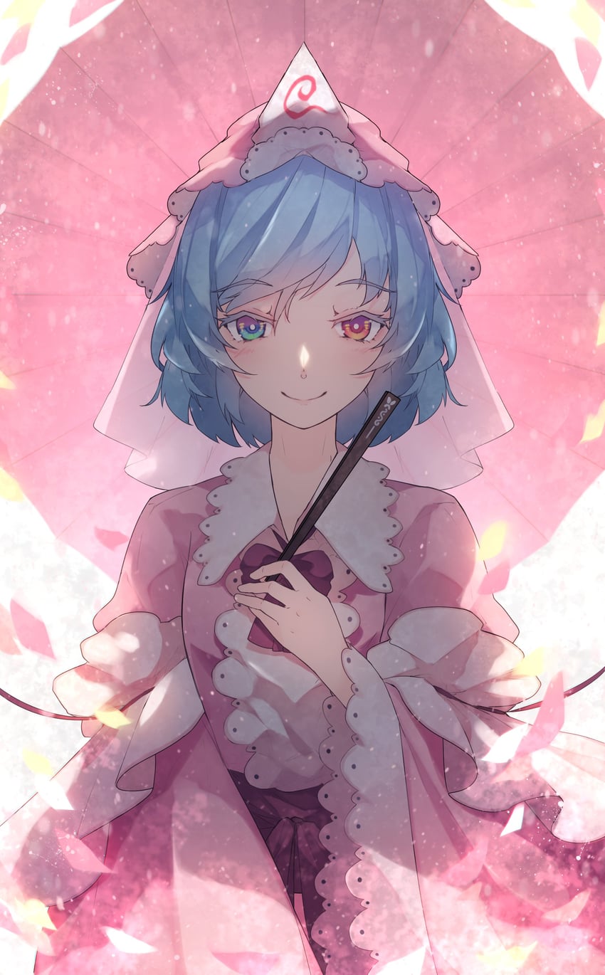 saigyouji yuyuko and tatara kogasa (touhou) drawn by chiroru_(cheese-roll)