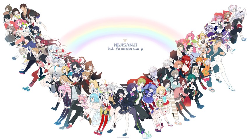 tsukino mito, makaino ririmu, higuchi kaede, shiina yuika, kuzuha, and 63 more (nijisanji) drawn by ninahachi