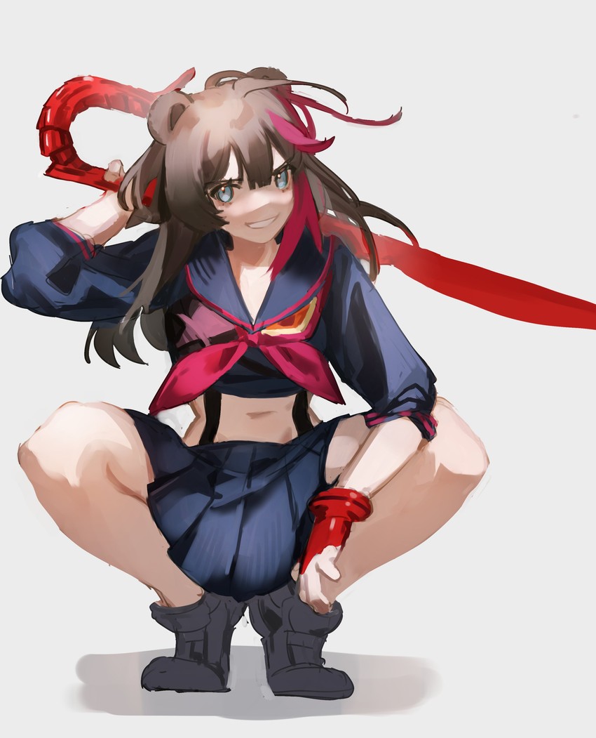 matoi ryuuko, senketsu, zima, and koshimizu ami (arknights and 1 more) drawn by tanuka_(tnk0150)