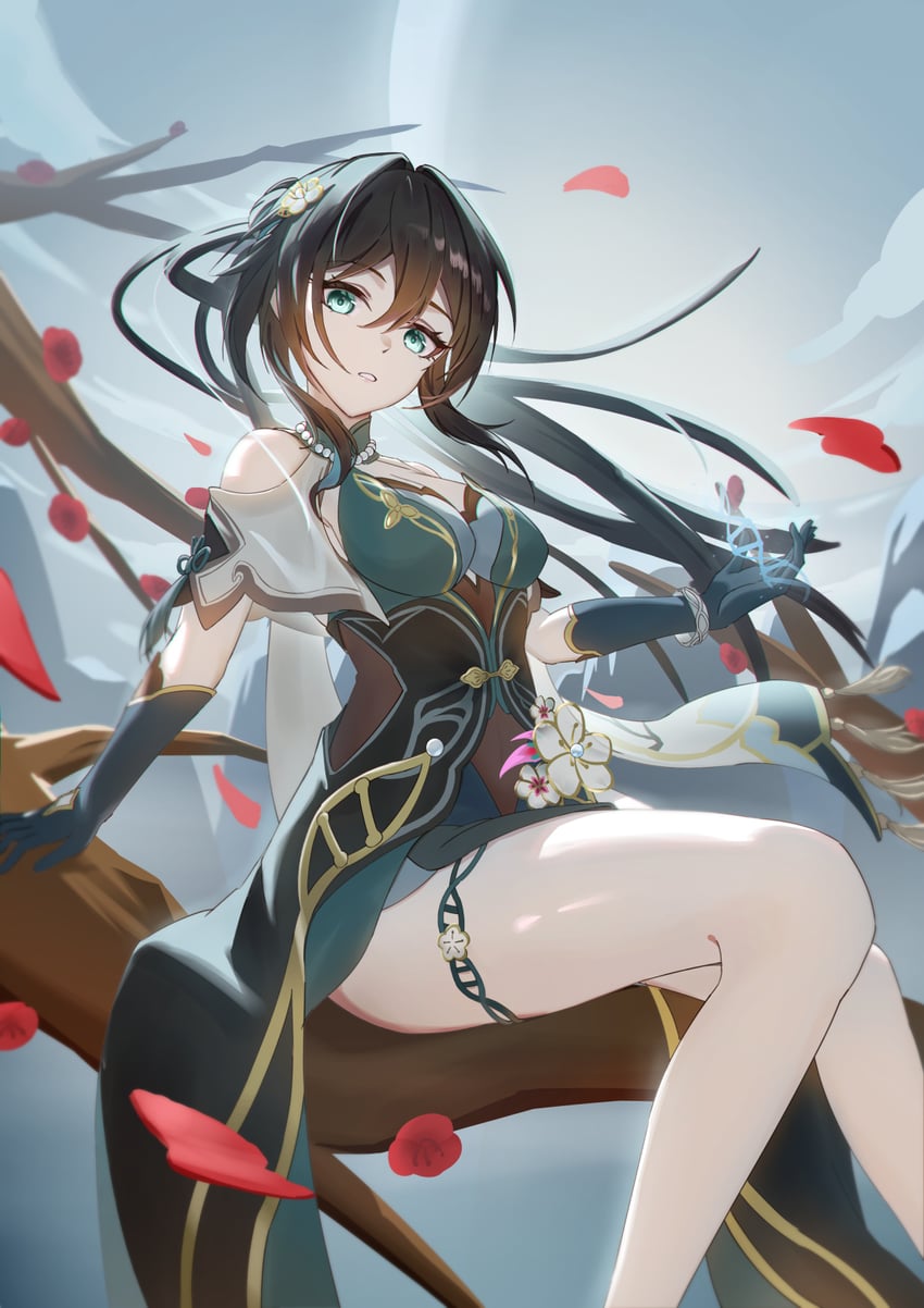 ruan mei (honkai and 1 more) drawn by naegi_(naegifutaba)