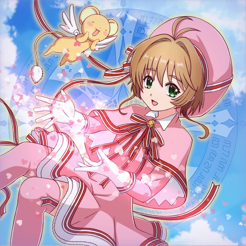 kinomoto sakura and kero (cardcaptor sakura) drawn by key_maxwell