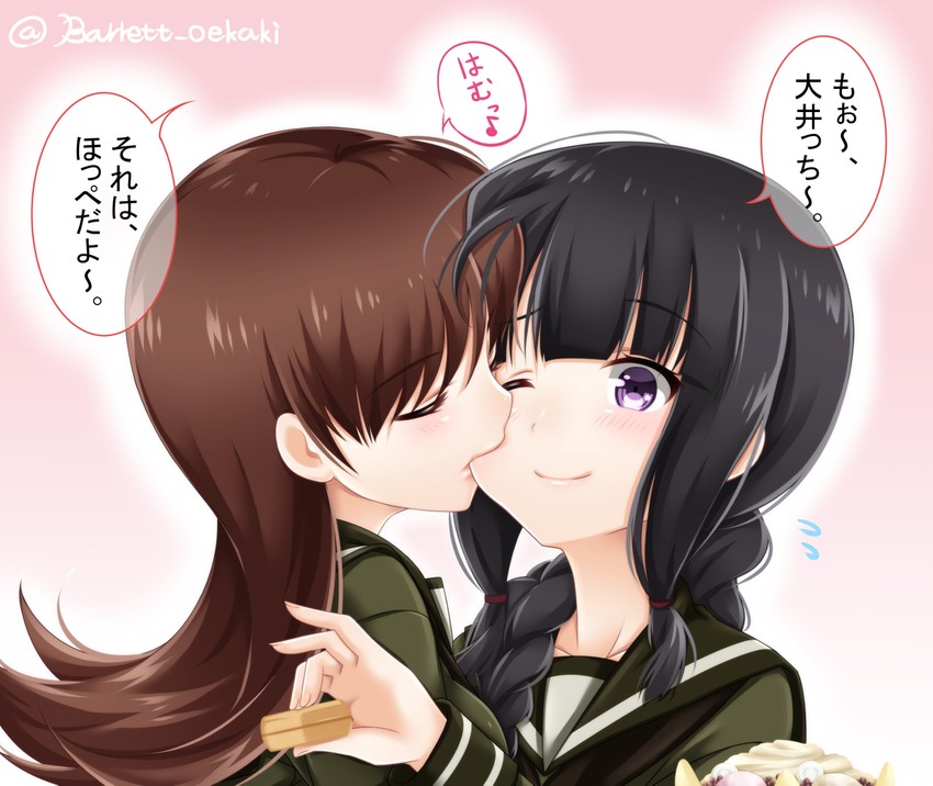 kitakami, ooi, ooi kai, and kitakami kai (kantai collection) drawn by baretto_(firearms_1)