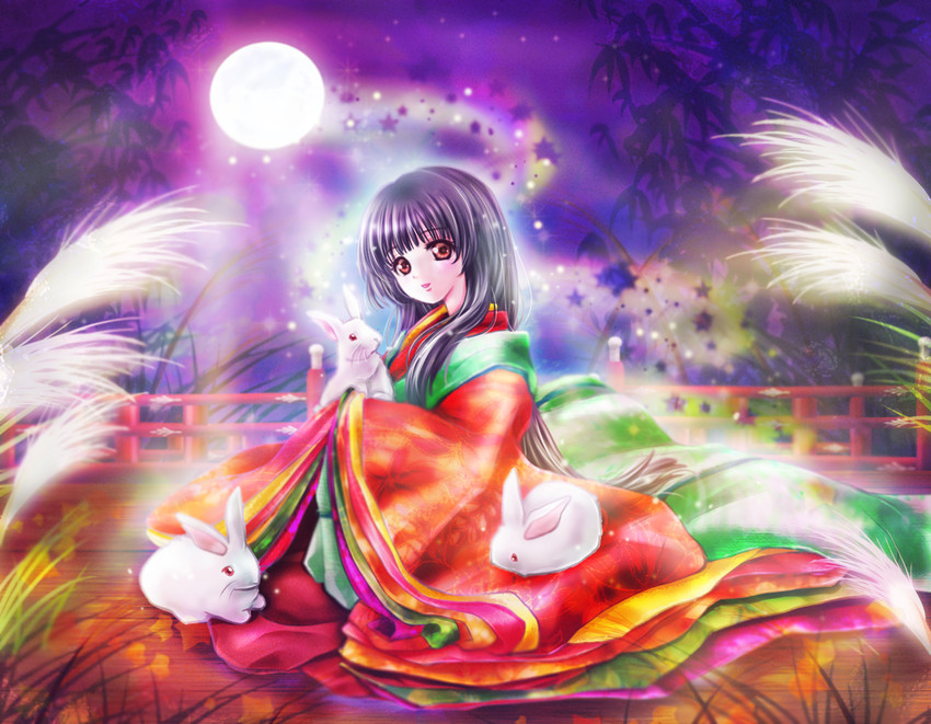 houraisan kaguya (touhou) drawn by tsukiori_sasa