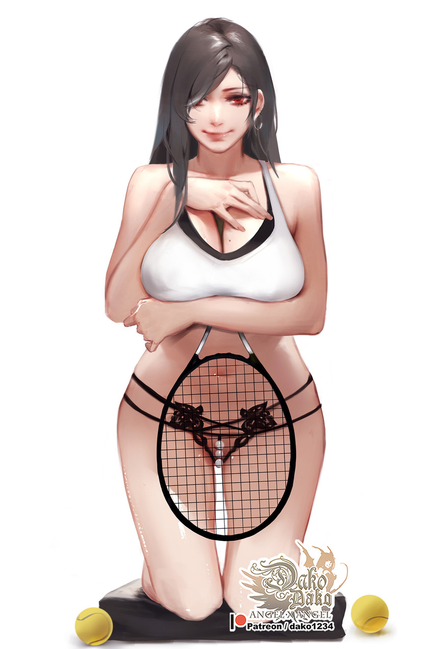 tifa lockhart (final fantasy and 1 more) drawn by hu_dako