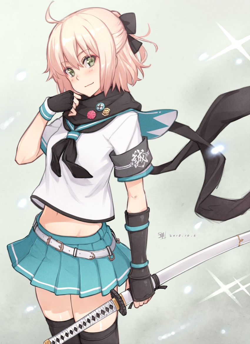 okita souji (fate and 1 more) drawn by dan_(kumadan)
