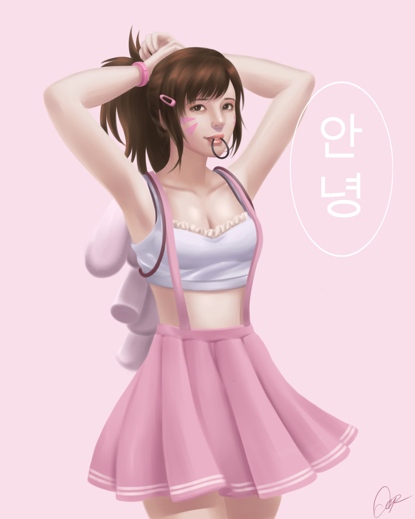 d.va (overwatch and 1 more) drawn by adrian_romero
