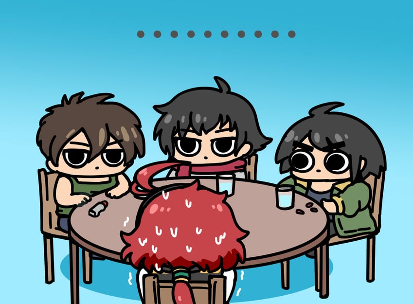 suletta mercury, setsuna f. seiei, heero yuy, and mikazuki augus (gundam and 4 more) drawn by afei_(sfma3248)