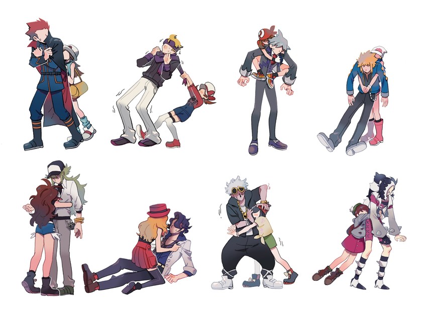 dawn, may, hilda, gloria, serena, and 11 more (pokemon and 8 more) drawn by 79x_(ox79xo)