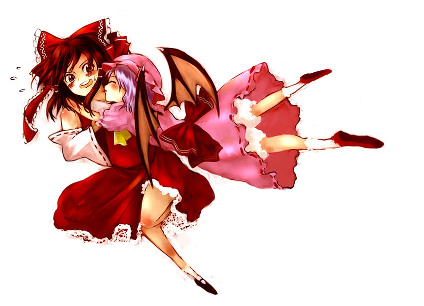 hakurei reimu and remilia scarlet (touhou) drawn by shippori