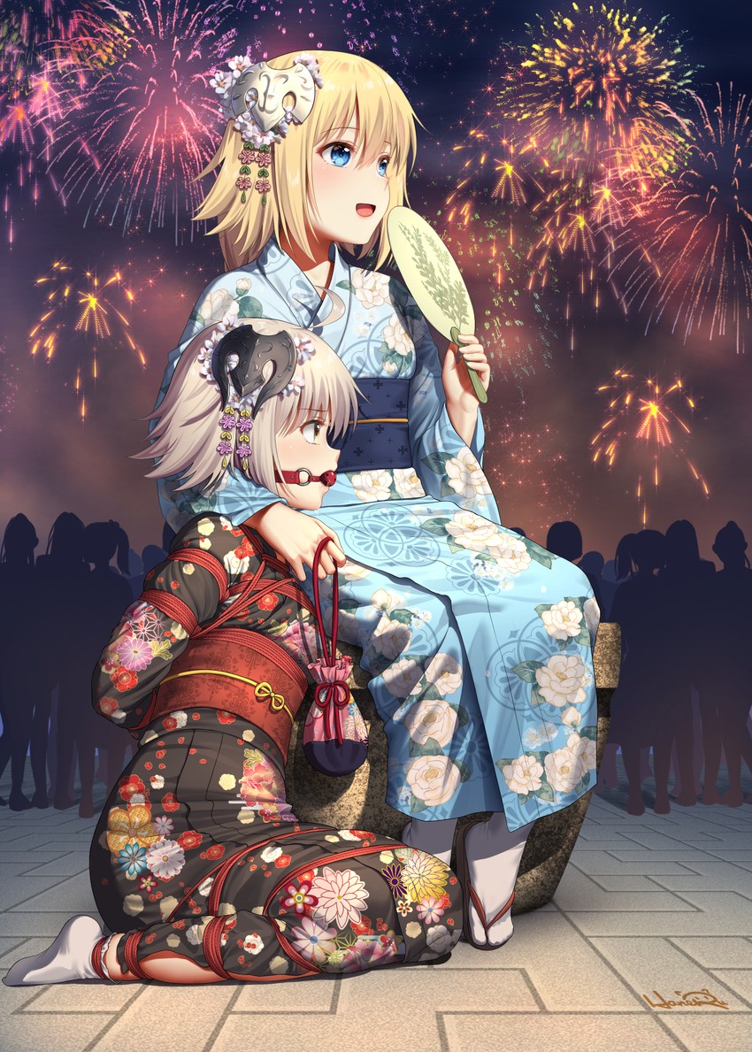jeanne d'arc alter and jeanne d'arc (fate and 2 more) drawn by haneru