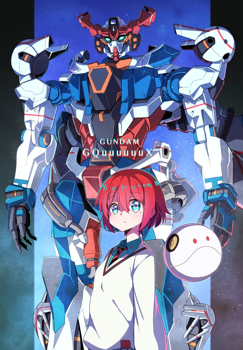 amate yuzuriha, haro, and gquuuuuux (gundam and 1 more) drawn by nkeo