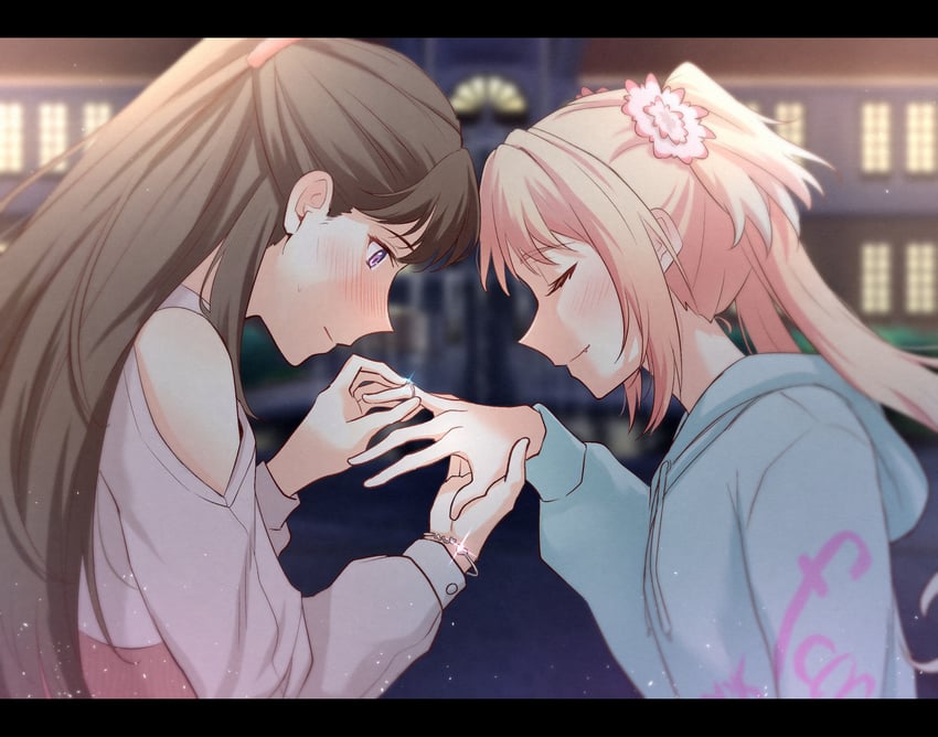 fujishima megumi and osawa rurino (love live! and 1 more) drawn by risai