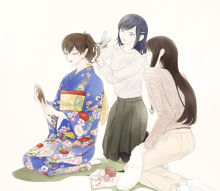 kaga, akagi, and souryuu (kantai collection) drawn by aratsuta_(aoedou)