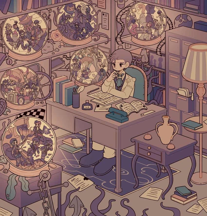 emma woods, luca balsa, andrew kreiss, norton campbell, orpheus, and 30 more (identity v) drawn by whybe123