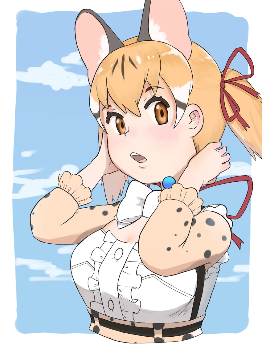 large-spotted genet (kemono friends and 1 more) drawn by y0whqzz8bkslezl