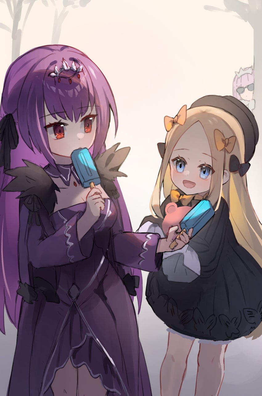 abigail williams, scathach, scathach skadi, and medb (fate and 1 more) drawn by miya_(miyaruta)