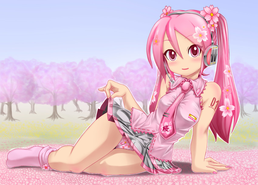 hatsune miku and sakura miku (vocaloid) drawn by naccha_(nawacchi)