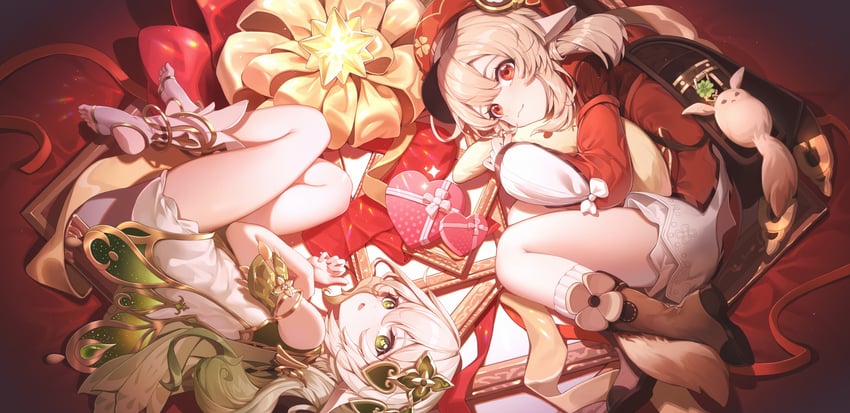 nahida and klee (genshin impact) drawn by river_(river_ga)