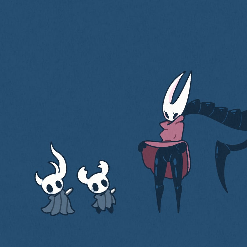 knight, hornet, broken vessel, and nosk (hollow knight) drawn by sakana_2-gou