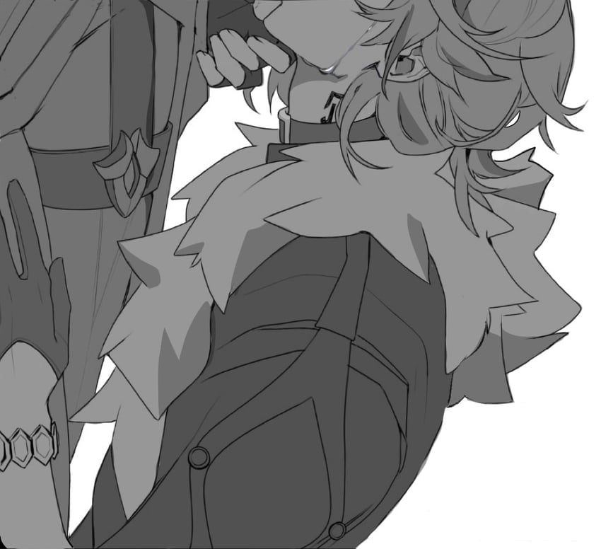 aventurine and dr. ratio (honkai and 1 more) drawn by pleasecensorr