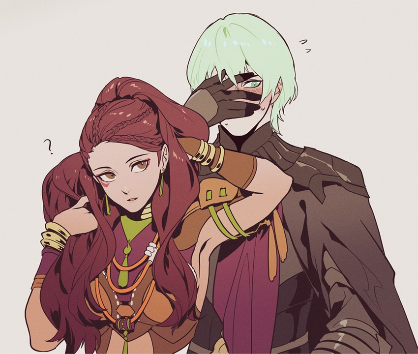 male byleth and petra macneary (fire emblem and 1 more) drawn by byuub
