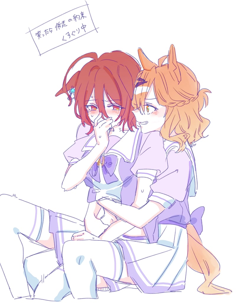 agnes tachyon and jungle pocket (umamusume) drawn by seila_rei