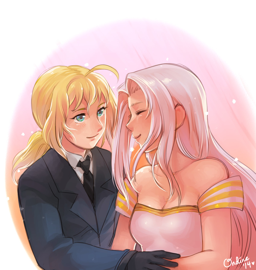 artoria pendragon, saber, and irisviel von einzbern (fate and 1 more) drawn by roarke_(lavenderincubus)