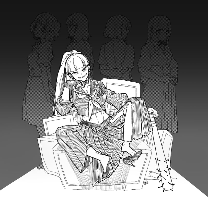 mori calliope (hololive and 2 more) drawn by ryuuen_tanaka