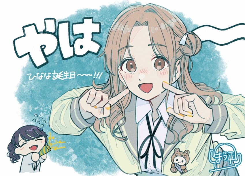 fukumaru koito and ichikawa hinana (idolmaster and 1 more) drawn by paayan_(hagakinorock54)