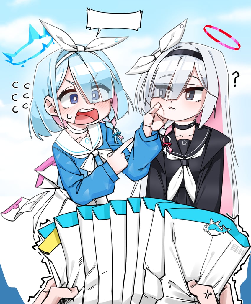 sensei, arona, and plana (blue archive) drawn by fey_(whitepaper)