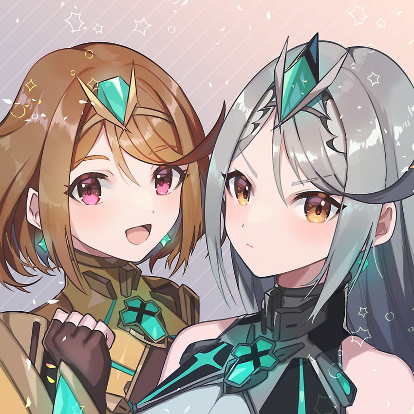 pyra and mythra (xenoblade chronicles and 2 more) drawn by yasaikakiage
