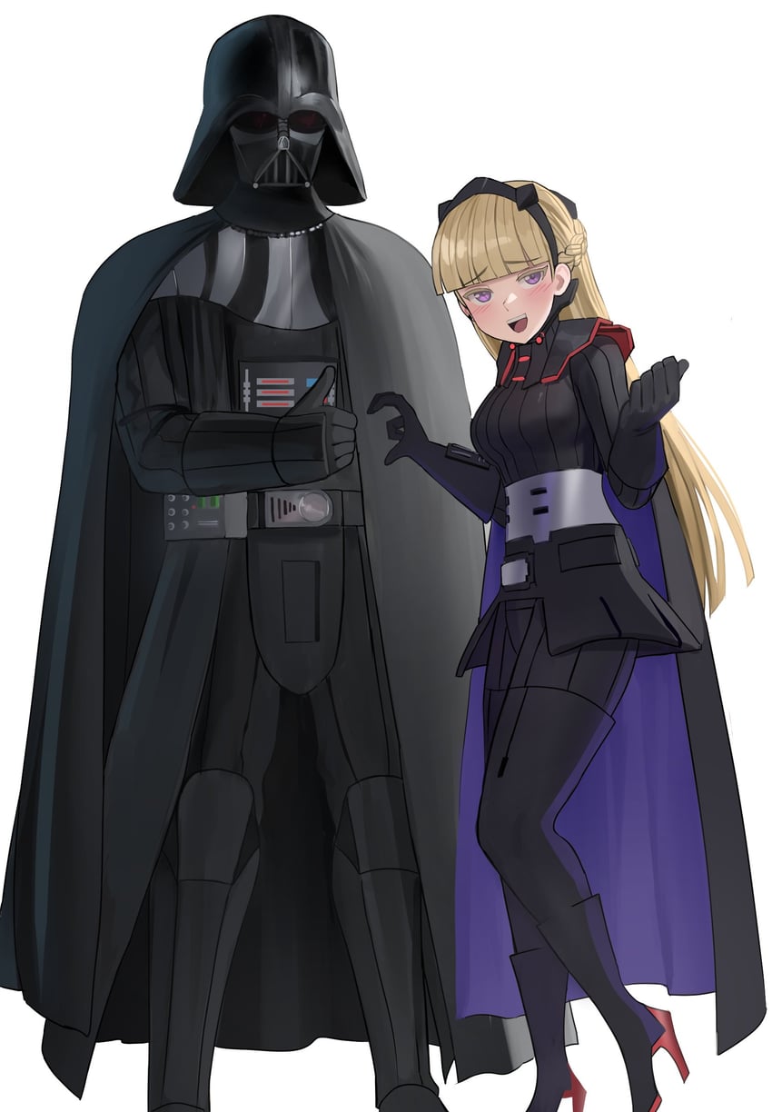 darth vader and am (star wars and 1 more) drawn by jourd4n