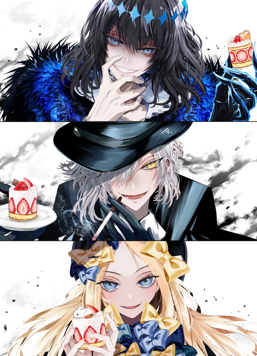 abigail williams, oberon, and edmond dantes (fate and 1 more) drawn by antinese