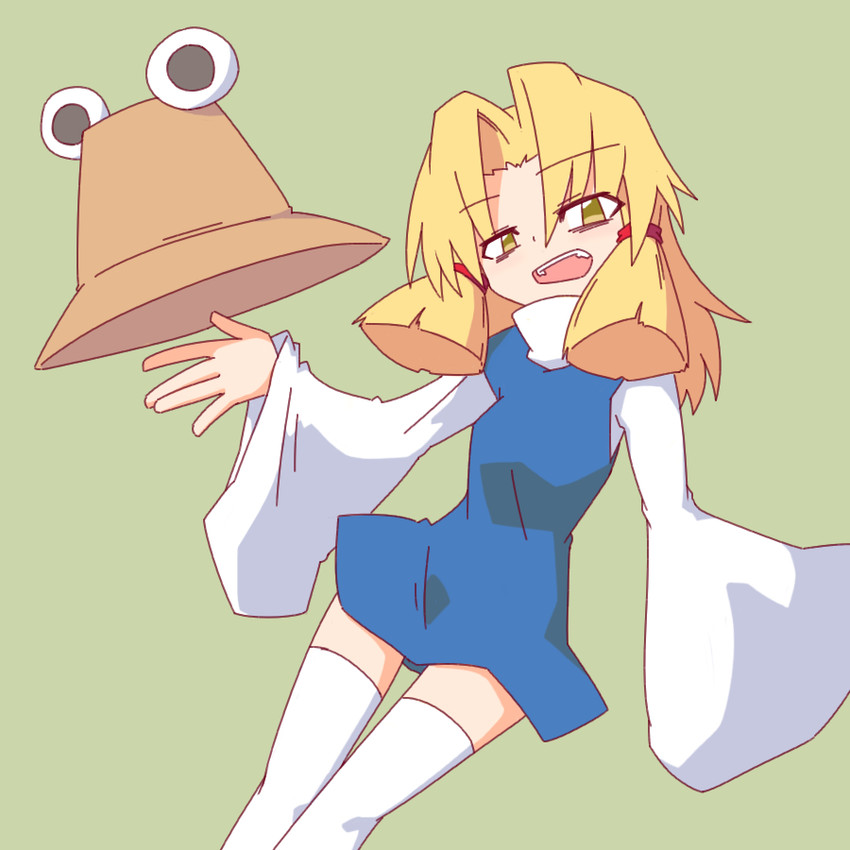 moriya suwako and pyonta (touhou) drawn by kakinoki_mikan_(kari)