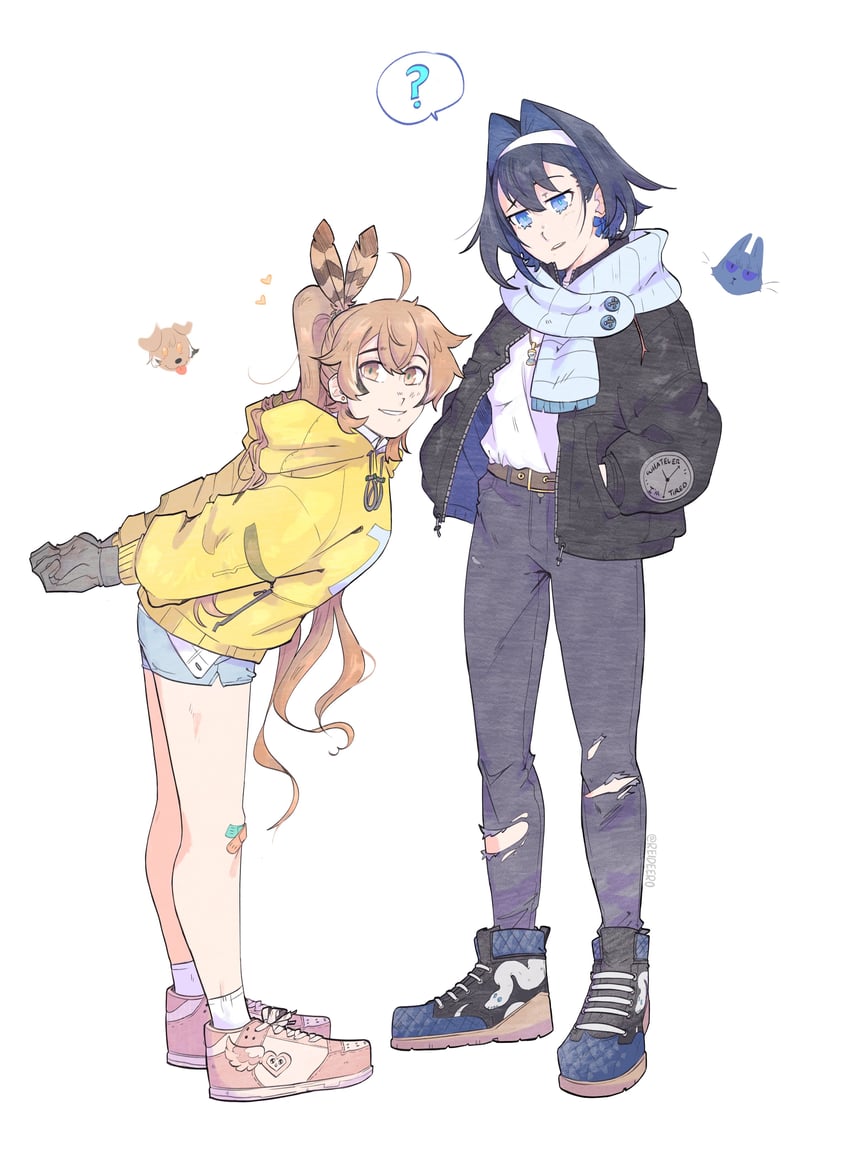 ouro kronii and nanashi mumei (hololive and 1 more) drawn by reideero