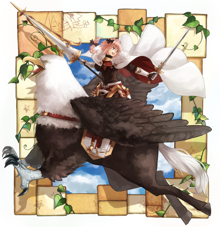 astolfo and hippogriff (fate and 1 more) drawn by kuune_(muttey-myg)