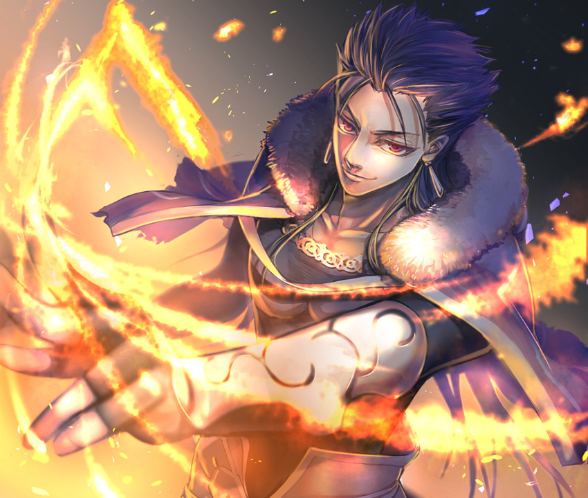 cu chulainn (fate and 1 more) drawn by bantian96